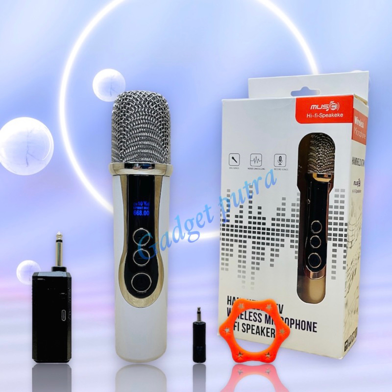 Mic wireless NT-668 with receiver 1mic/ single mic bluetooth multi michrophone wireles pengisian tipe charging