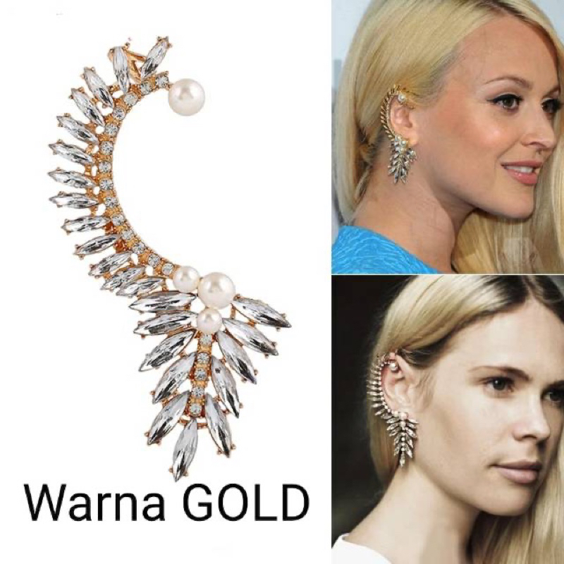 Ear cuff wedding earcuff / earclip anting bride sirkam hiasan rambut pengantin pearl hairpin earpin 