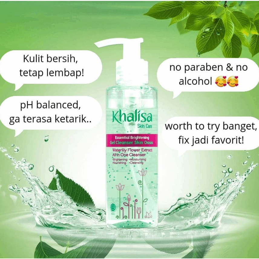 [BPOM] Khalisa Essential Brightening Gel Cleanser Skin Oasis 135gr / Khalisa Cleanser / Kalisa / Facial Wash / Face Wash / MY MOM