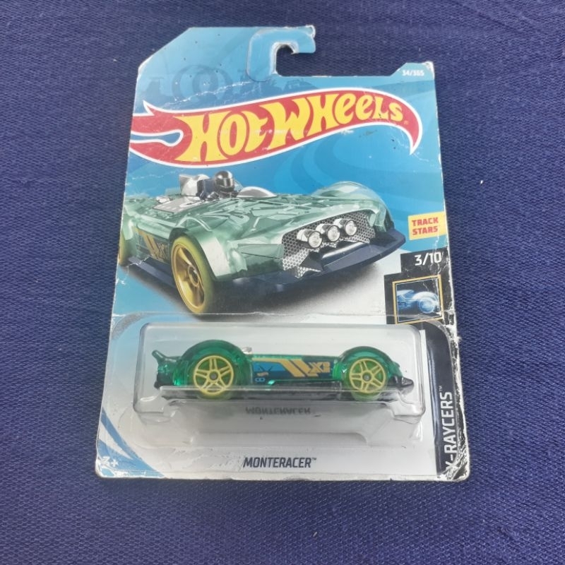 Diecast Hot Wheels HW X Raycers Monteracer Hijau