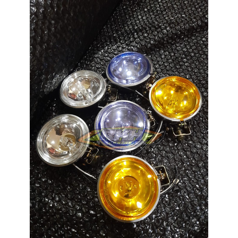 lampu tembak sorot kabut bulat motor mobil / foghlamp kabut motor mobil universal