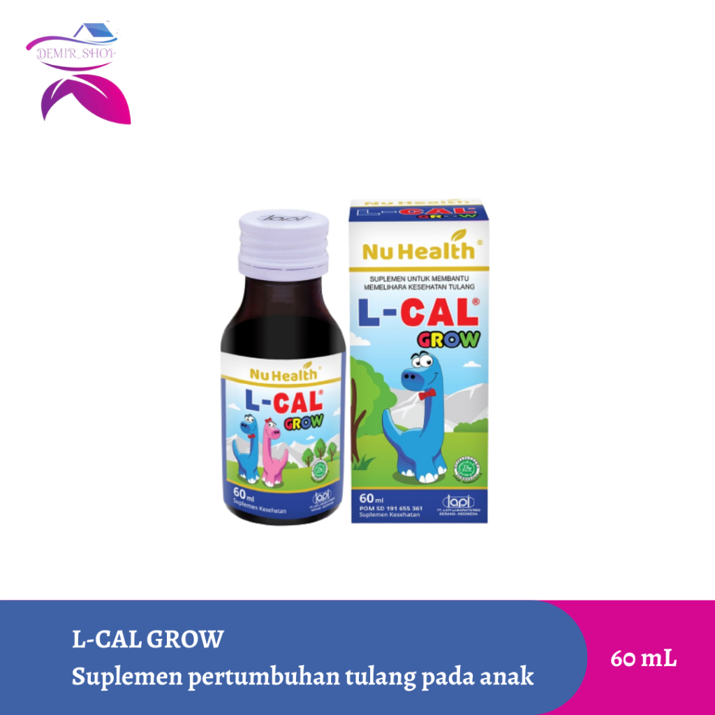 L-Cal Grow Syrup 60 ml Suplemen Pertumbuhan Tulang Anak