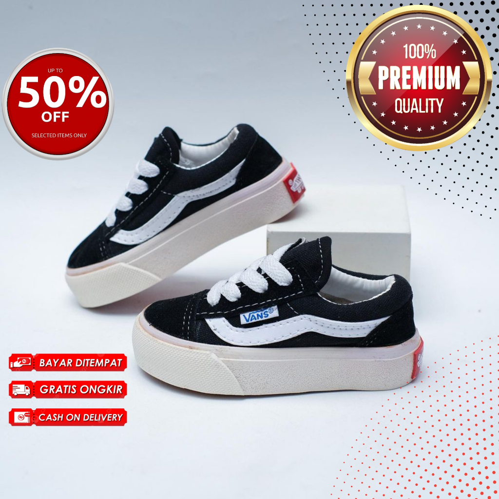 sepatu anak laki laki perempuan bahan kain canvas warna hitam anak usia umur 1 2 3 4 5 6 7 8 9 10 ta