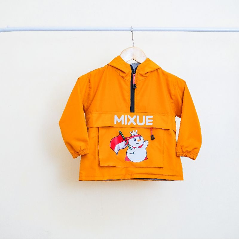 jaket hoodie Mixue anak cewek cowok