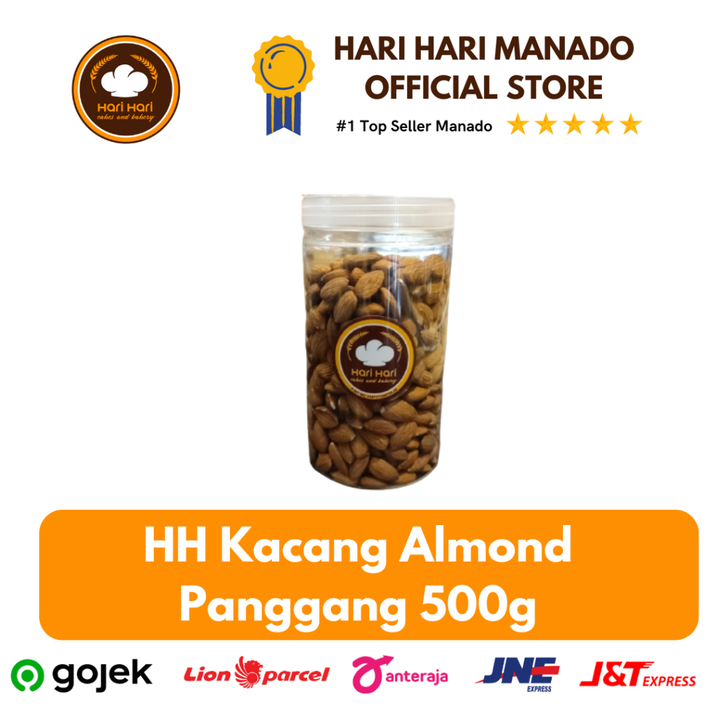 

Hari-Hari Kacang Almond Panggang 500g