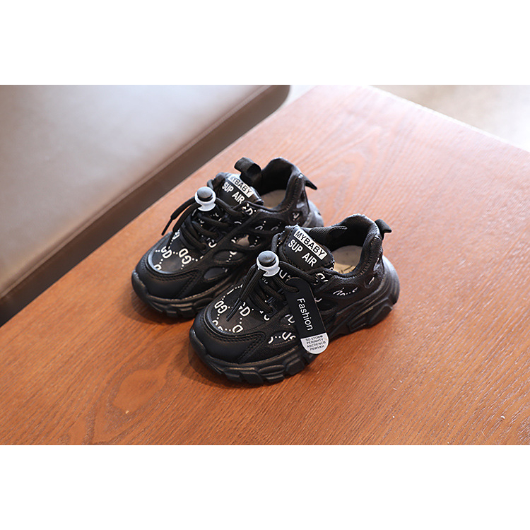 sepatu hitam import anak sekolah laki laki perempuan