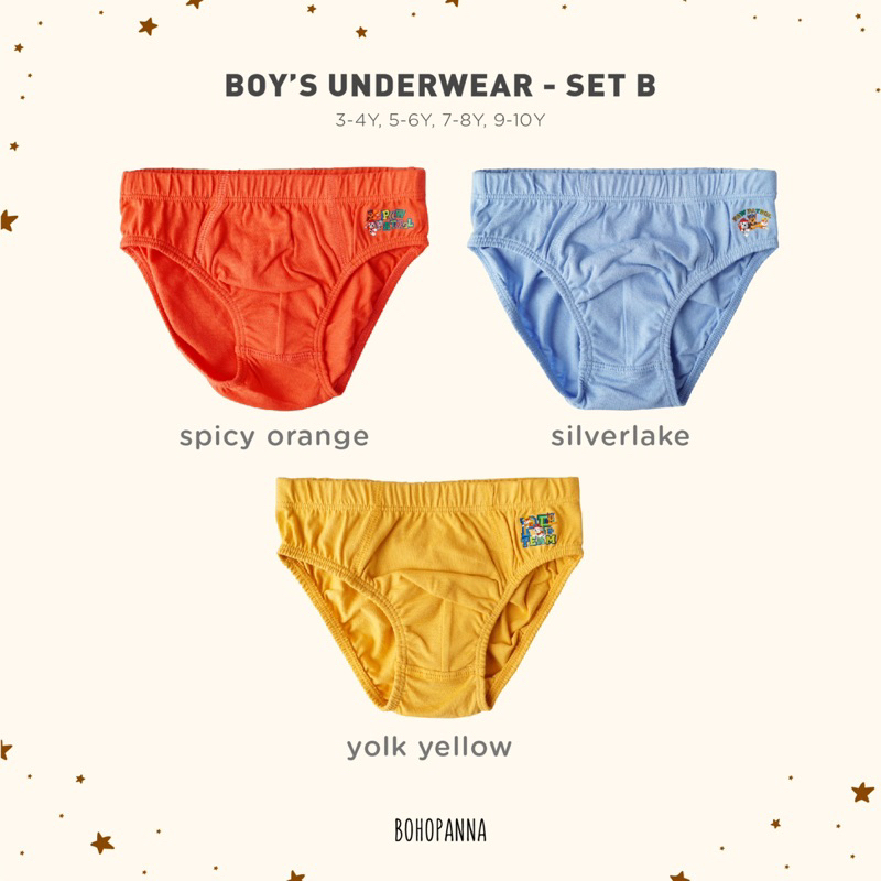 BOHOPANNA - BOY UNDERWEAR - Celana Dalam Anak Laki-laki - Pakaian Dalam Anak Usia 3-8Tahun