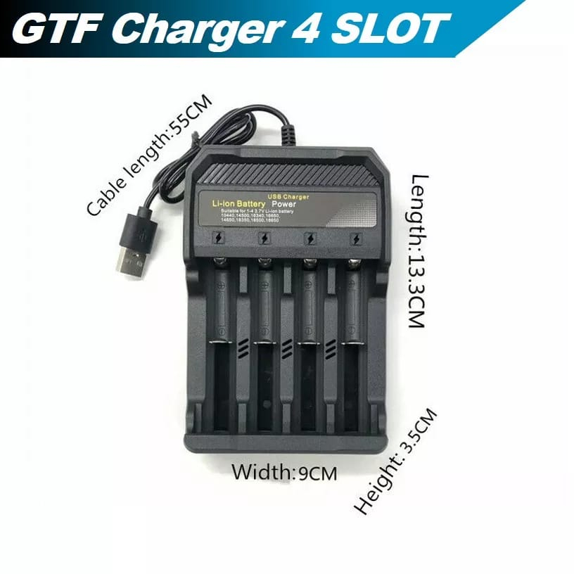 GTF charger baterai 4 slot