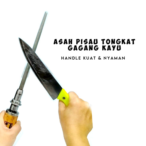 === JUAL HANYA ASAH PISAUNYA ====   Asah Pisau Tongkat Pengasah Asahan Gagang Kayu