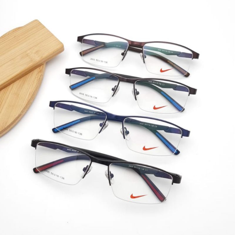 Frame Kacamata Nike Frameless lensa minus baca pria wanita
