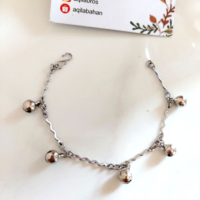 GELANG TANGAN DAN KAKI MONEL KRINCING BUNYI