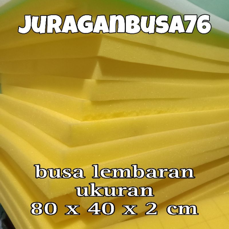 Busa lembaran busa inoac ukuran 80x40x2 cm