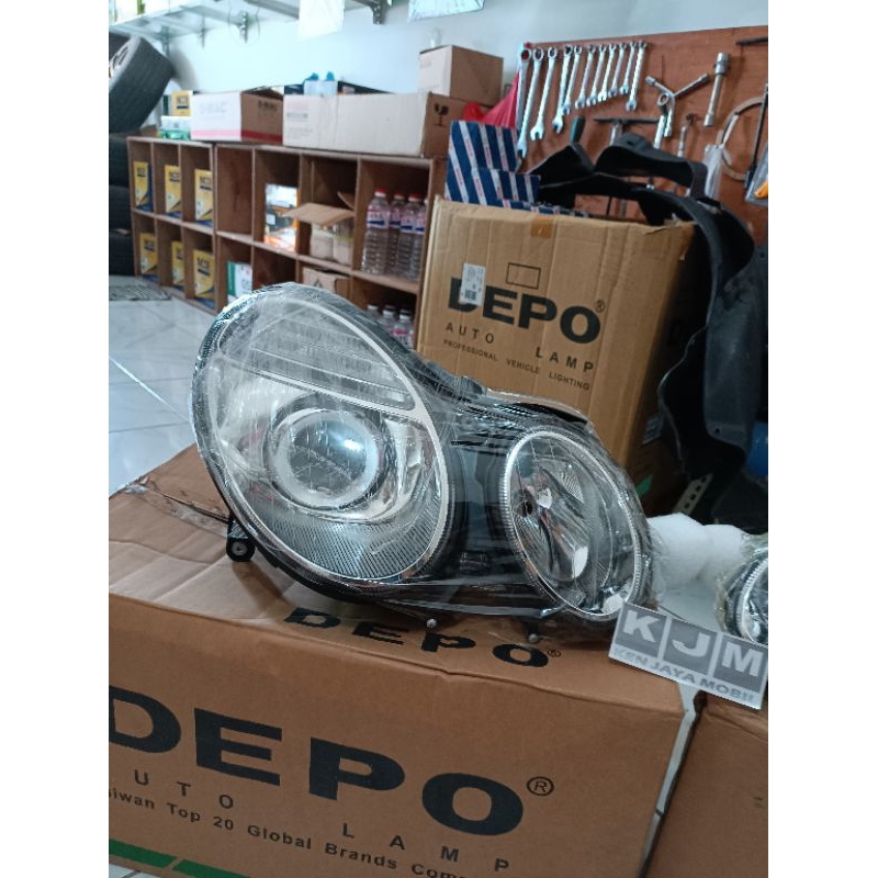 lampu depan headlamp mercedes benz w211 depo