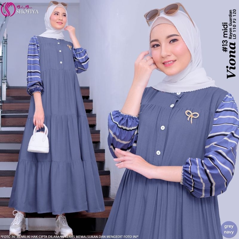 [BARU] Viona By Shofiya Fashion Muslim Gamis Dress Busui LD 110