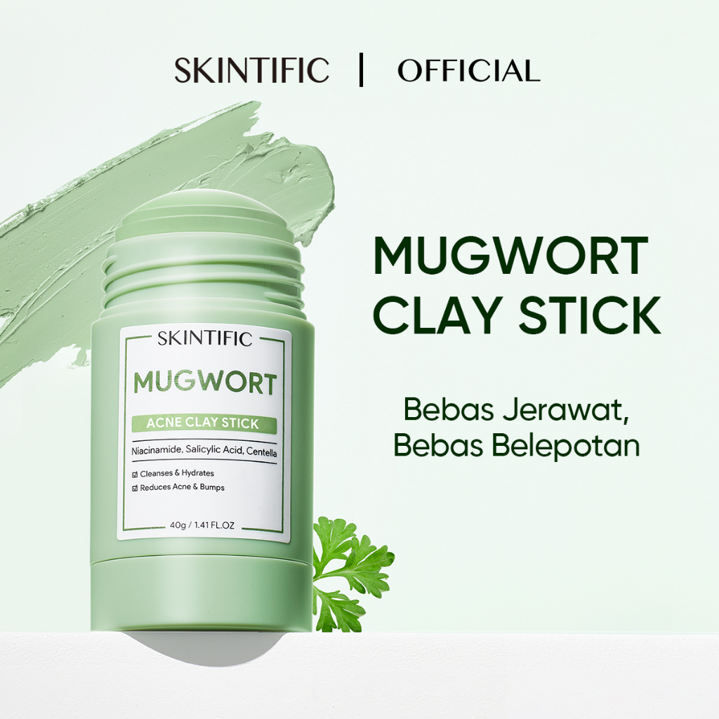 Skintific Mugwort Acne Clay Stick | Masker Skintific | Masker Untuk Jerawat | Masker Wajah Stik