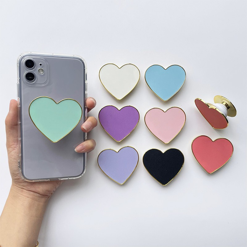 GRIPTOK LOVE PLATING GOLD / PHONE HOLDER / POP SOCKET BULAT HP UNIVERSAL