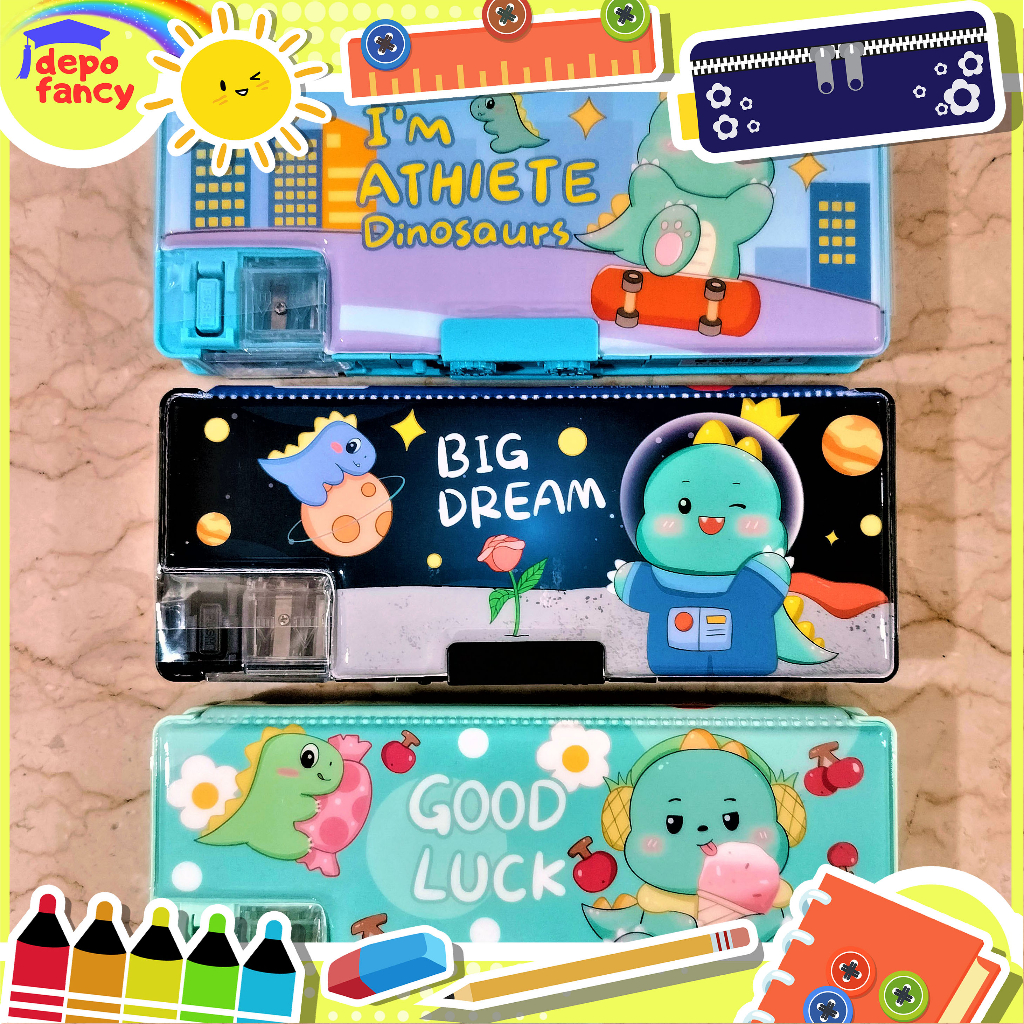 

Kotak Pensil Magnet 2 Sisi + Rautan Pensil XPM-599-19 / Tempat Pensil / Pencil Case / Boks Pensil / Box Pen / Tepak Pensil