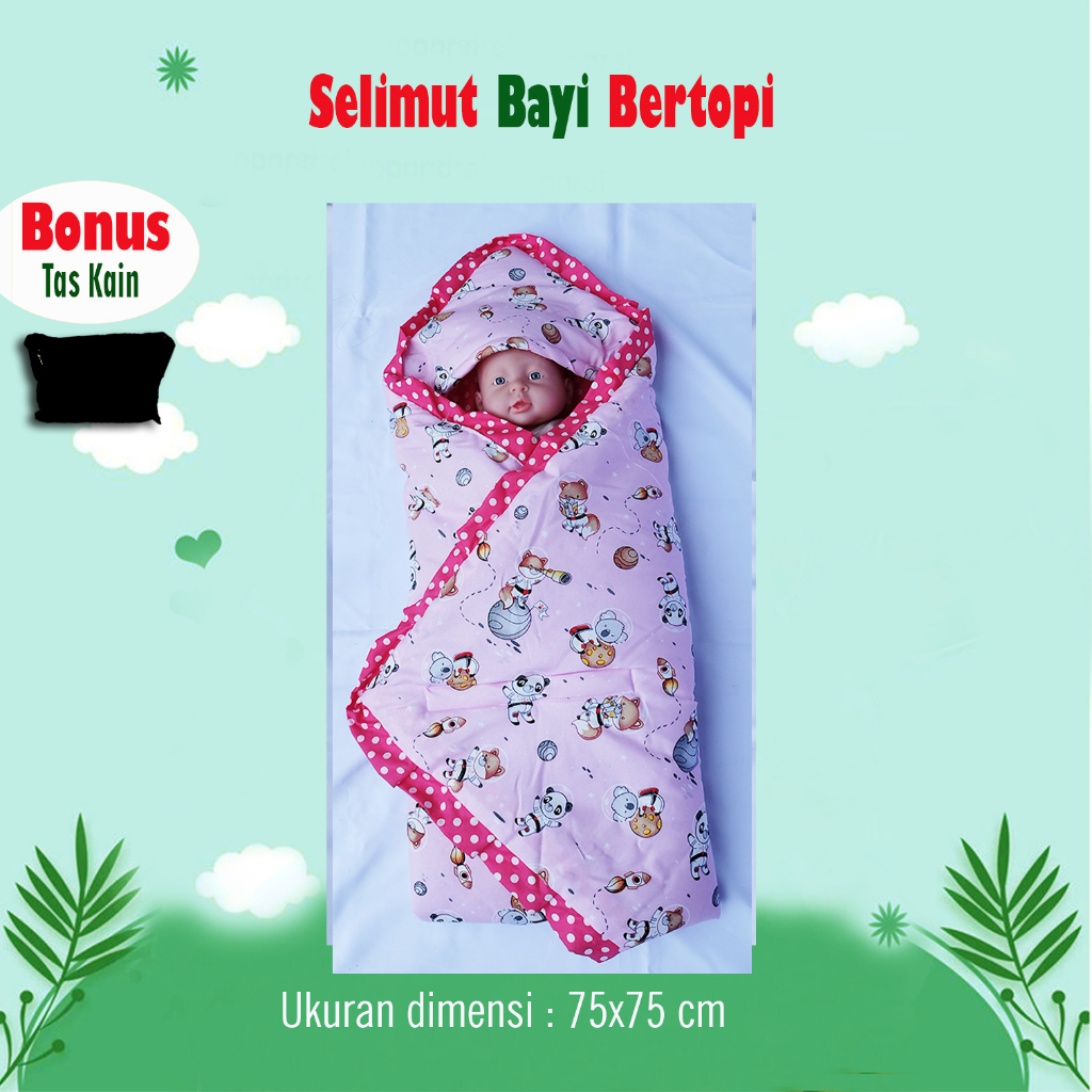 Bedong Multifungsi Selimut Bedong Bayi Newborn Baby Warm Blanket Selimut Bedong Bayi Multifungsi