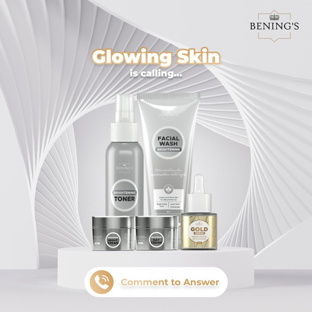 BENINGS SKINCARE BY DR.OKY PRATAMA PAKET BRIGHTENING (BENINGS CLINIC) PAKET PENCERAH DAN GLOWING