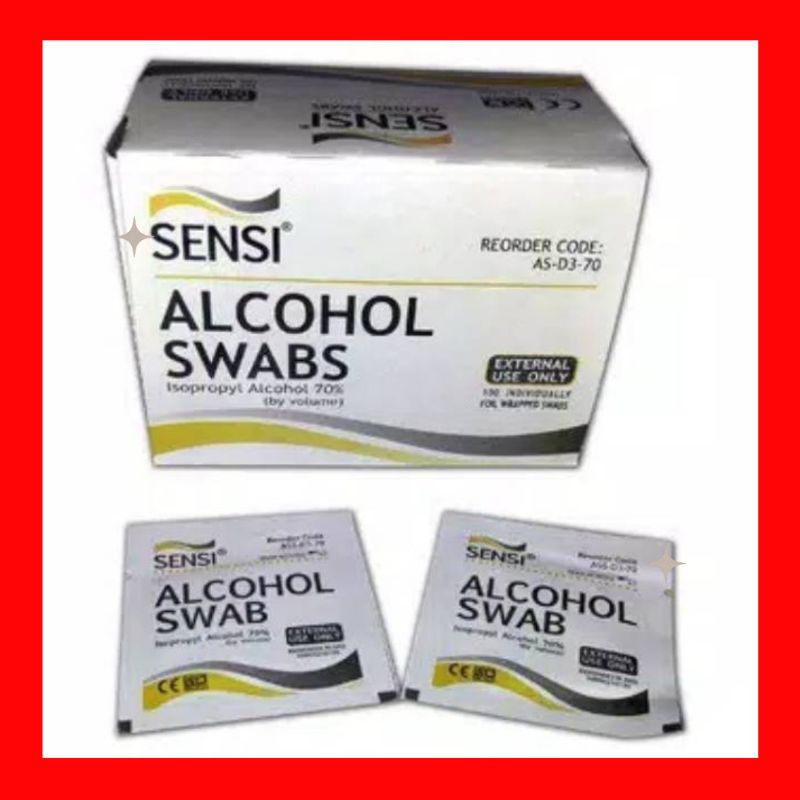 Alkohol swab sensi  isi 100 pcs