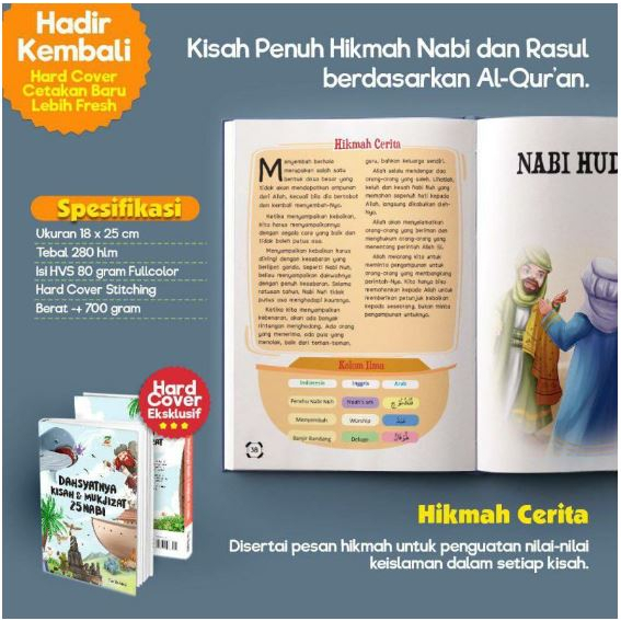 Buku Cerita Anak Dahsyatnya Kisah dan Mukjizat 25 Nabi