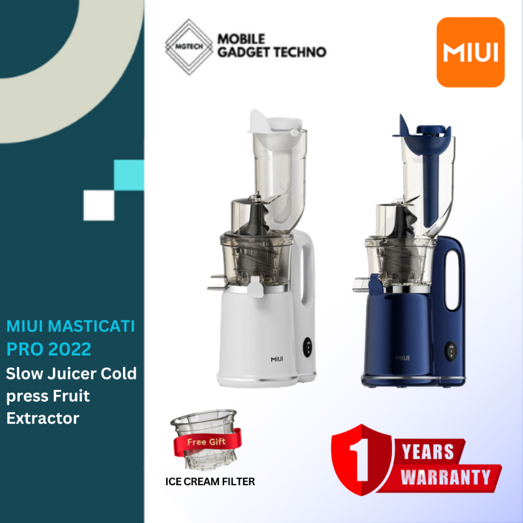 MIUI Slow Juicer Original Fruit Extractor 55rpm Electric Fruit Juicer
