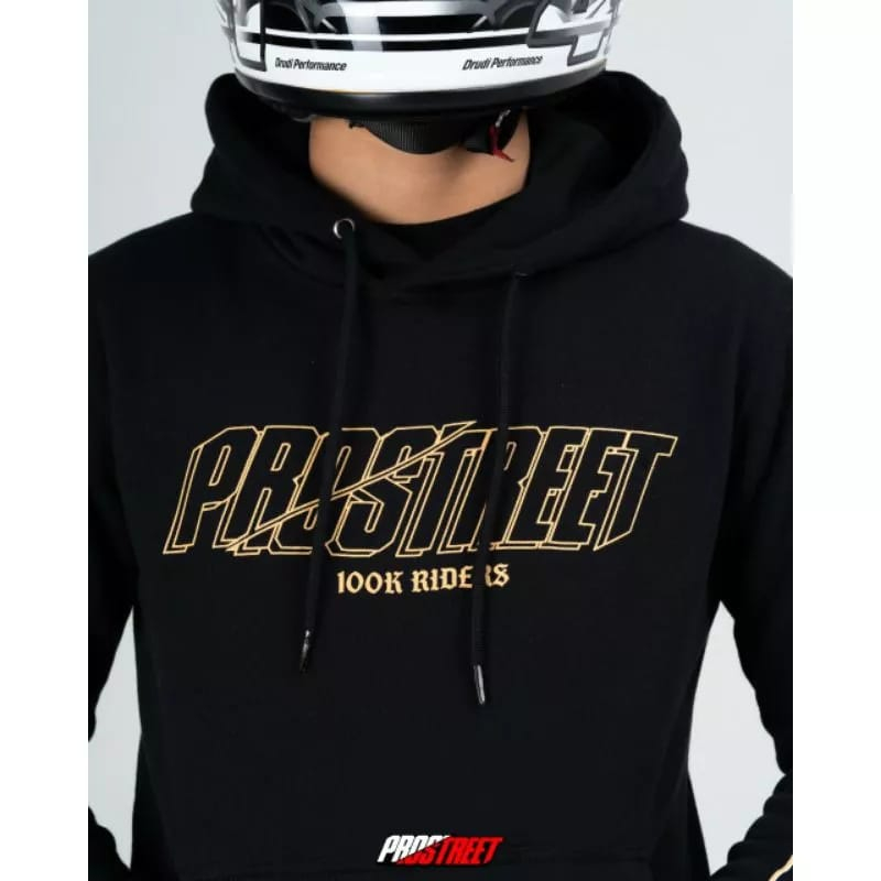 Jaket Sweater Hoodie Motor Prostreet RIDER Terbaru Dan Terlaris 2023 - HOODIE MOTOR PROSTREET RIDER 100K -HITAM PREMIUM KUALITAS DISTRO