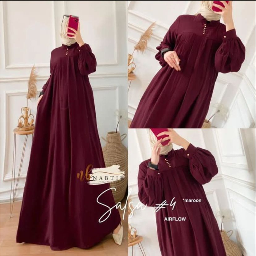 SALSA DRESS CRINCLE // GAMIS MUSLIMAH CRINCLE AIRFLOW