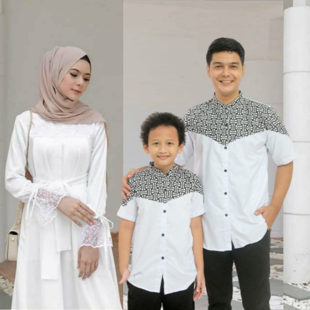 Couple Setelan Busana Muslim Muslimah Terbaru Gamis Payet dan Koko Premium