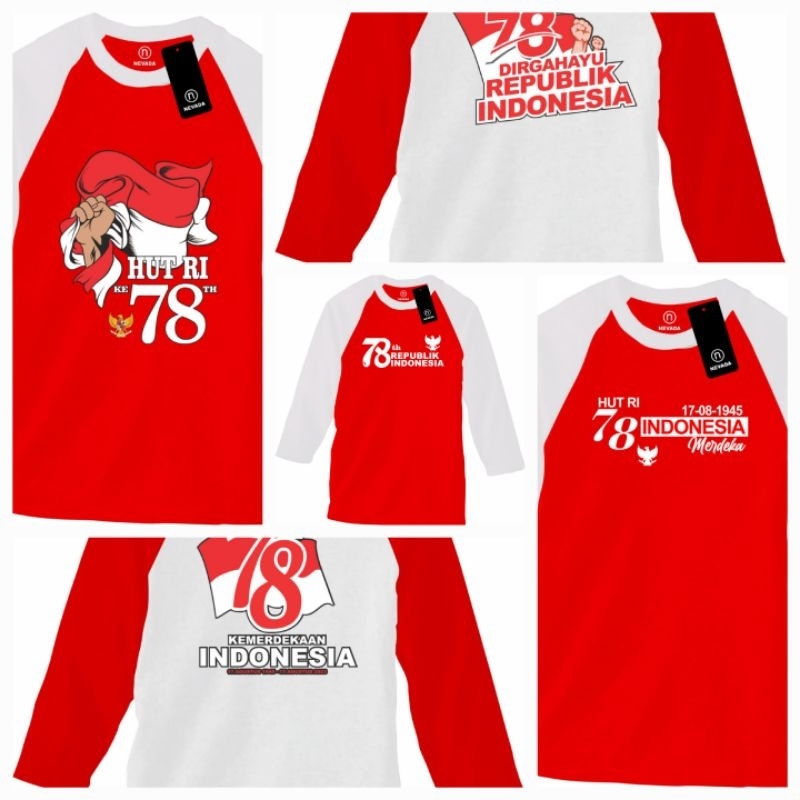 kaos merah putih , kaos kemerdekaan , kaos nevada unisex