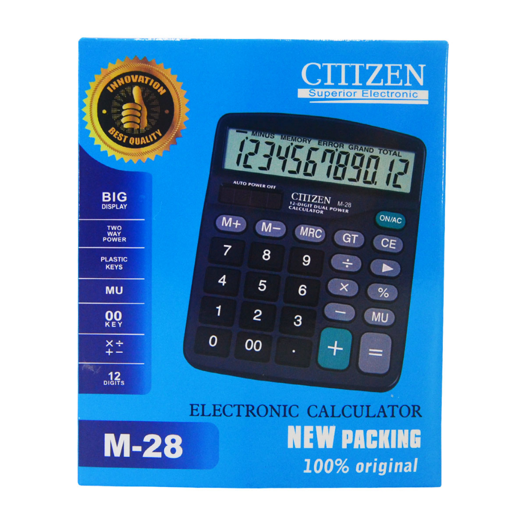 

Kalkulator Gtttzen/Ctttzen M-28 Calculator Desktop Mirip Citizen