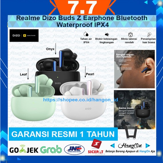 Realme Dizo Techlife Buds Z Earphone Bluetooth Tws IPX4 Waterproof