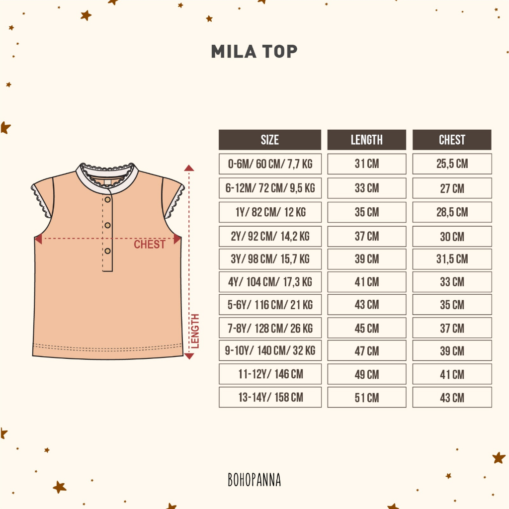 Bohopanna - Mila Top / Atasan Anak Perempuan Part 2