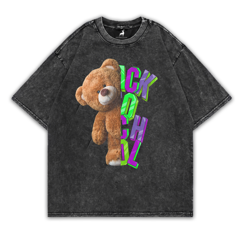 PolarVision T-shirt Teddy Bear Washed Oversize Distro Washing