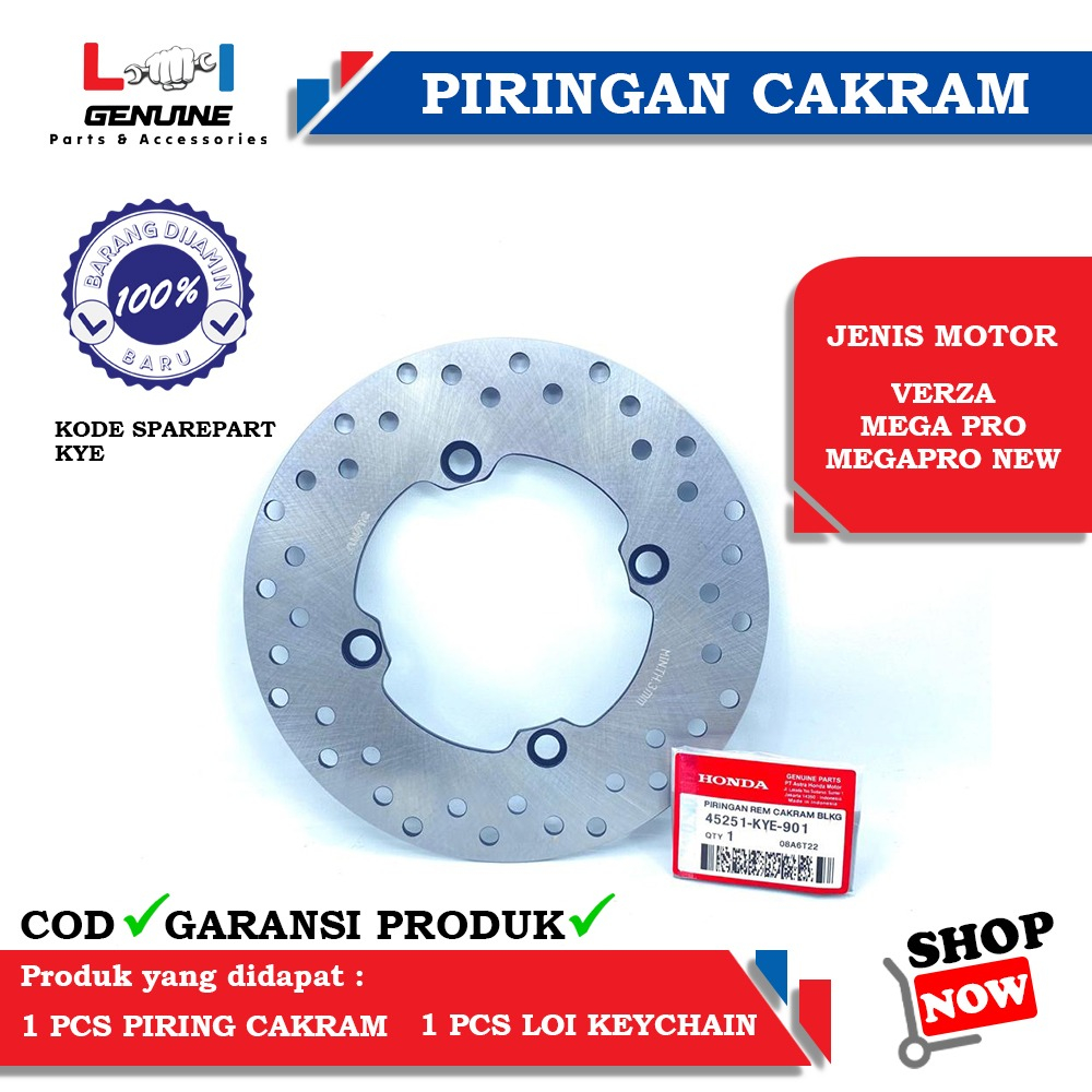 -LOI- PIRINGAN CAKRAM VERZA MEGAPRO OLD NEW KYE