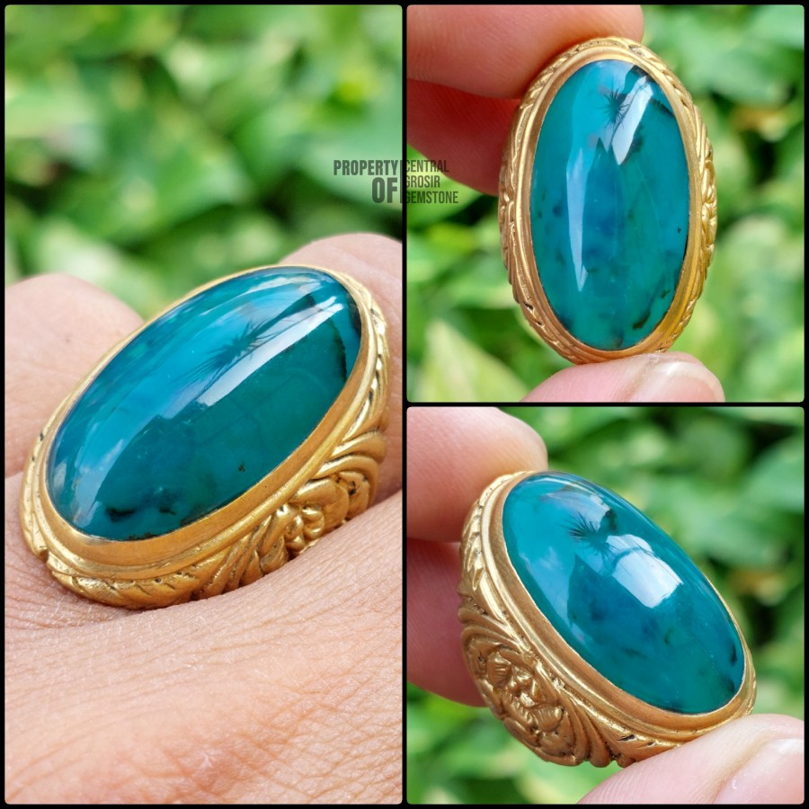 Batu Bacan Gulau Super Kristal Natural Asli Sisa Coklat Pecah Warna