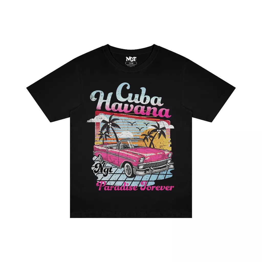 Naughty Badclub Tshirt Cuba Havana - Black