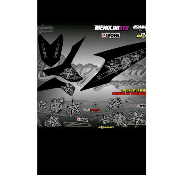 Striping UV transparant original Beat karbu