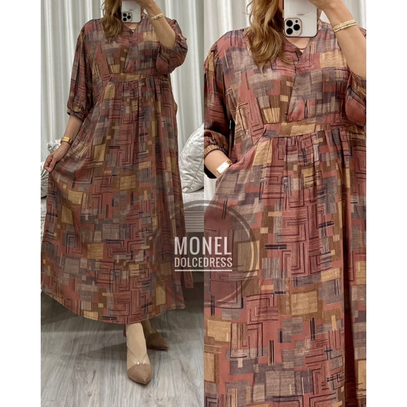 Daster Arab Dolce MONEL Midi Dress Kimono Twill Premium