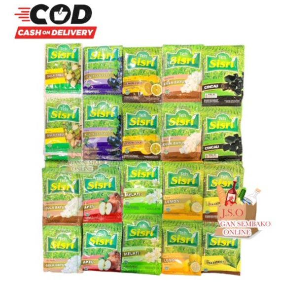 (JSO) Top Ice Teh Sisri Renceng Isi 10 All Varian Rasa Bukan Pop Ice Coklat Strawberry Vanila Blueberry Permen karet Vanila Blue Melati Mangga Gula Tebu Cincau