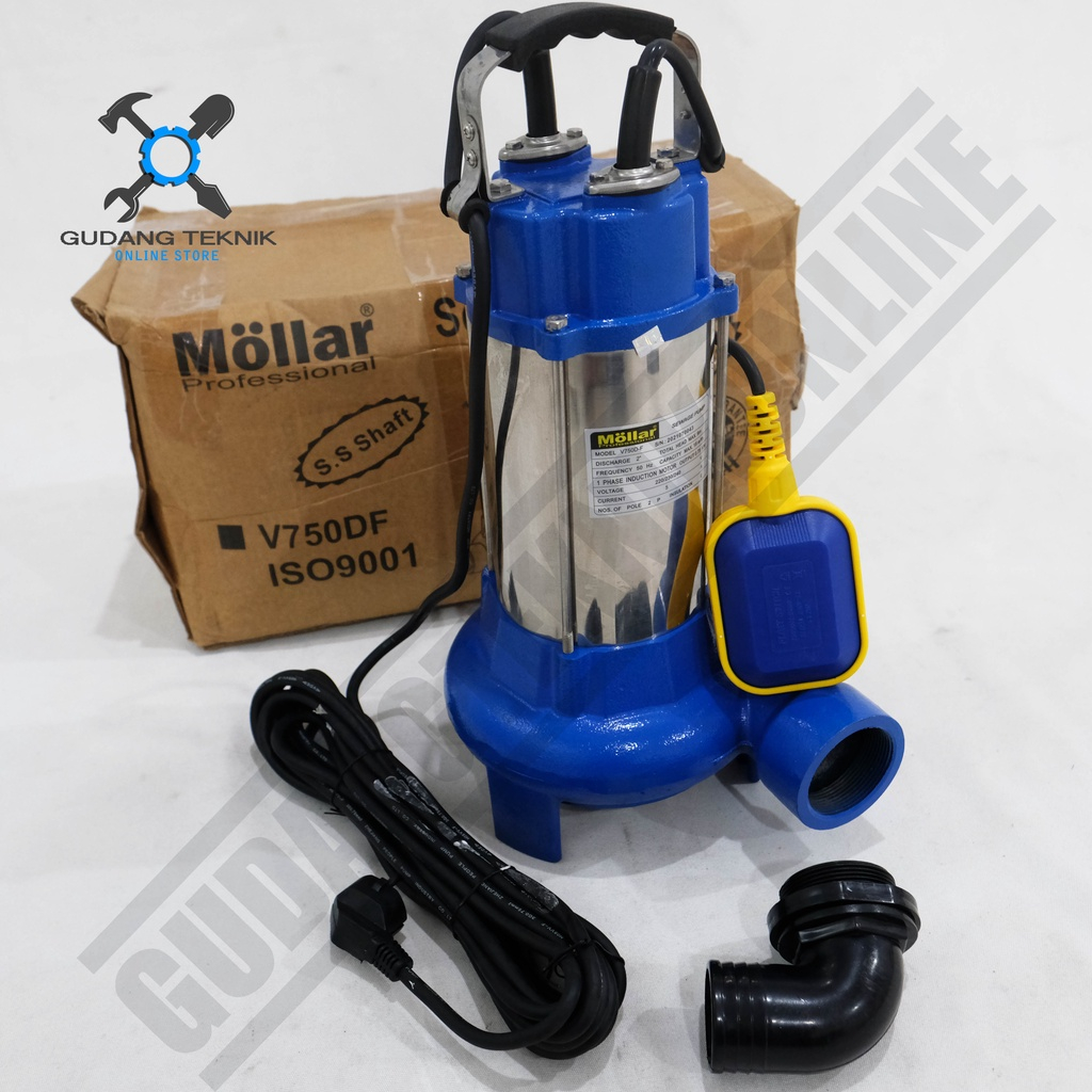 Pompa Celup Air Kotor 2&quot; MLR-V750DF MOLLAR / Sawage Pump Mesin Pompa Air Kotor Pompa Sirkulasi Air 2 Inch MLR V750DF MOLLAR