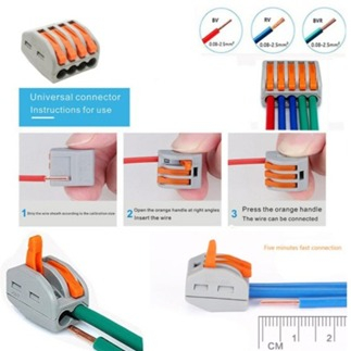 Terminal Penyambung Kabel Listrik 2 Pin Wire Cable Connector PCT 222 Konekter Block 2 Slot Perapih Sambungan Konektor Pelindung SPL-2 SPL 2 PCT 2 Wago Tab 2x2 Slot