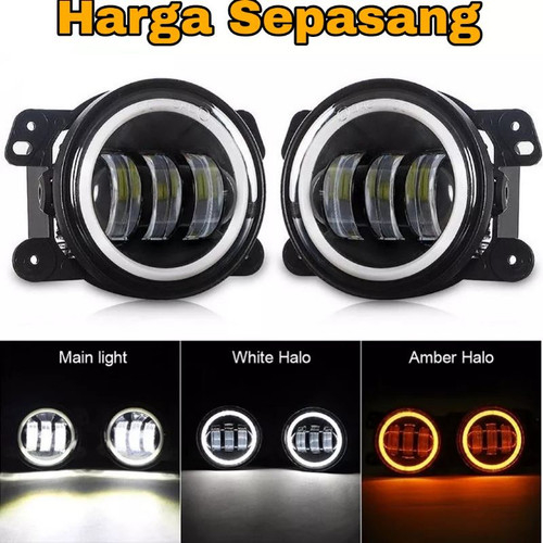 LAMPU KABUT FOGLAMP LED DAYMAKER 4 IN DRL ANGGEL AES UNIVERSAL MOBIL SUZUKI ERTIGA - APV ARENA - SWI