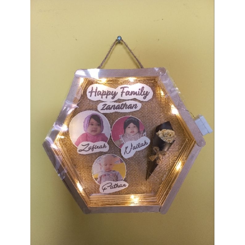 1 HARI JADI GIFT LED BINGKAI HEXAGONAL / KADO WISUDA / HADIAH WISUDA