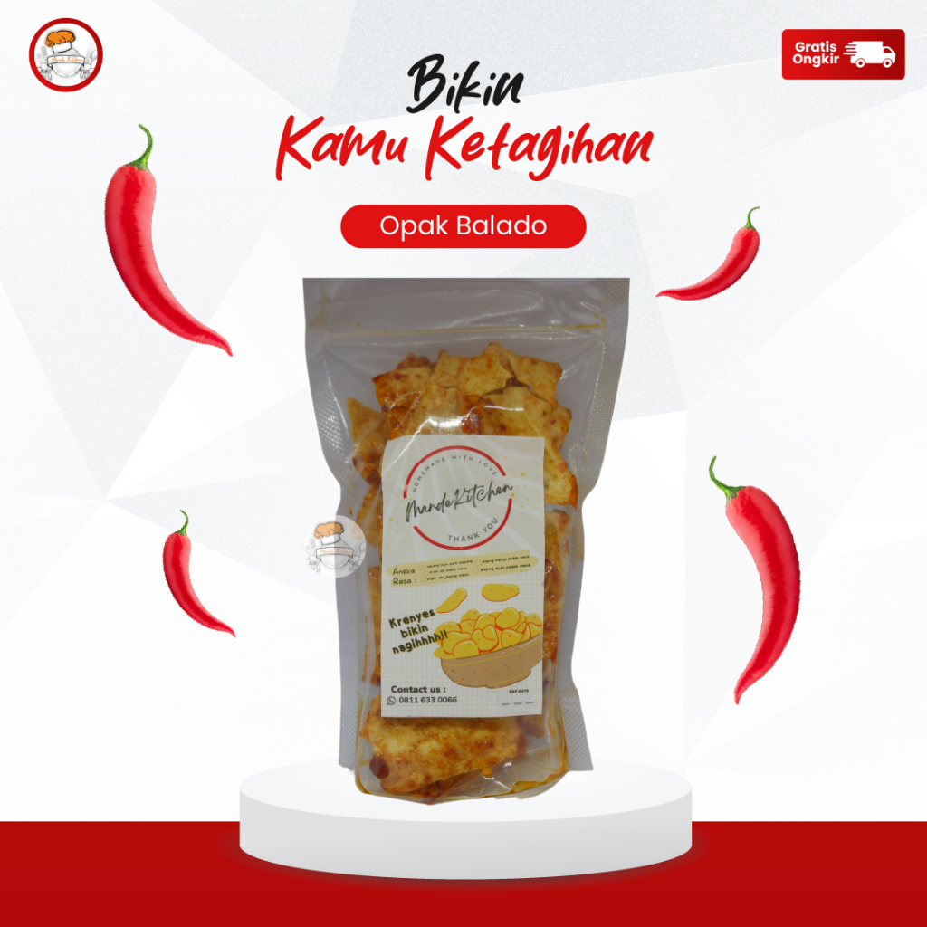 

Opak Balado Pedas Manis Sambal 100 Gram Camilan Pedas Snack Kekinian By Mande Kitchen