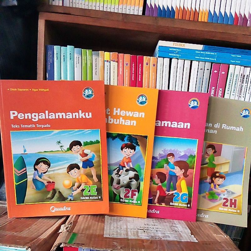 BUKU TEMATIK SD/MI KELAS 1 KELAS 2 PENERBIT QUADRA BEKAS MASIH BAGUS ORIGINAL