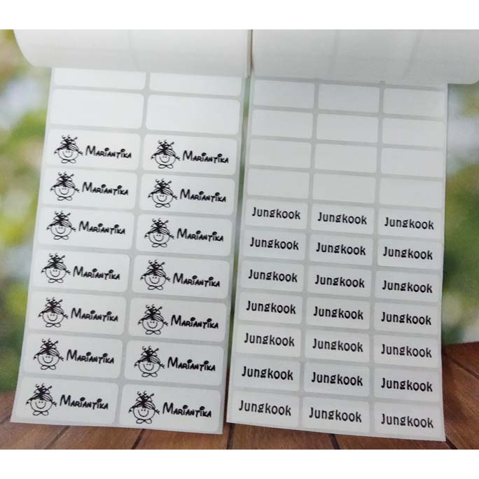 

Label Nama Import Waterproof PUTIH POLOS