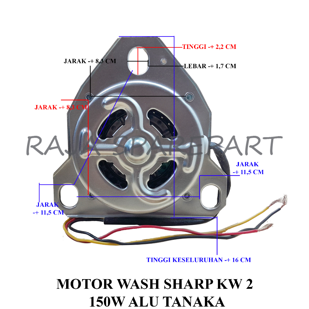 MOTOR WASH/DINAMO MESIN CUCI/MOTOR WASH SHARP KW 2 150W ALU