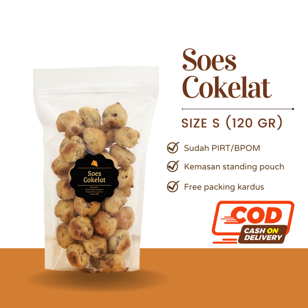 [DELISH SNACKS] Soes Cokelat / Vanilla (S) / Snack Cemilan / Sus Kering Mini Camilan Manis