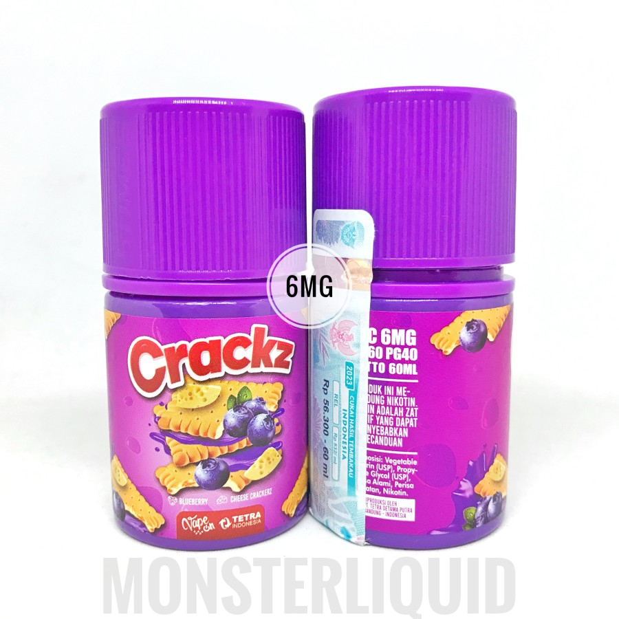 CRACKZ V6 BLUEBERRY CHEESE CRACKERZ BY TETRA X VAPEON 6MG 60ML